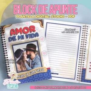 BLOCK DE APUNTES SAN VALENTIN
