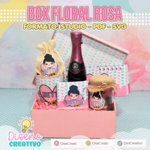 BOX FLORAL ROSA