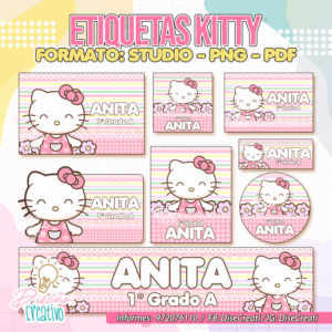 ETIQUETAS ESCOLARES KITTY