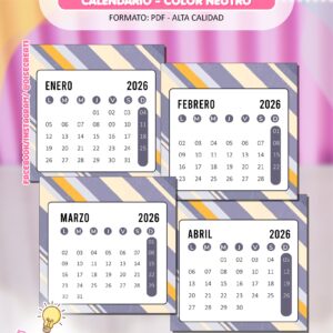 TACO CALENDARIO NEUTRO