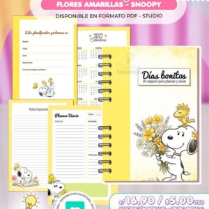 FLORES AMARILLAS SNOOPY